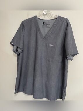 FIGS Grey V-Neck Medical Scrub‎ Top~ Size XXL Medical Staff